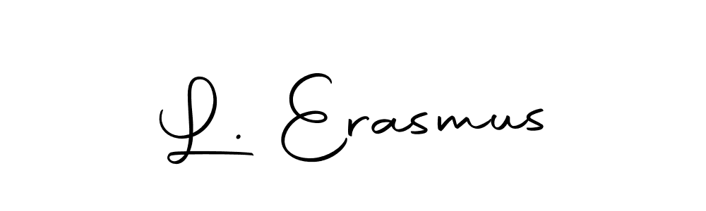 How to make L. Erasmus name signature. Use Autography-DOLnW style for creating short signs online. This is the latest handwritten sign. L. Erasmus signature style 10 images and pictures png