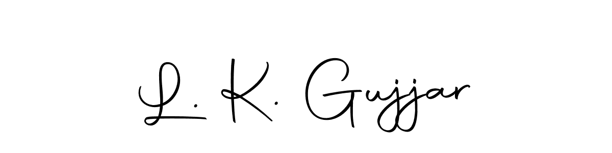 How to make L. K. Gujjar signature? Autography-DOLnW is a professional autograph style. Create handwritten signature for L. K. Gujjar name. L. K. Gujjar signature style 10 images and pictures png