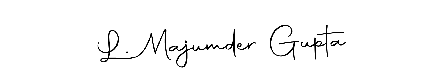How to make L. Majumder Gupta name signature. Use Autography-DOLnW style for creating short signs online. This is the latest handwritten sign. L. Majumder Gupta signature style 10 images and pictures png