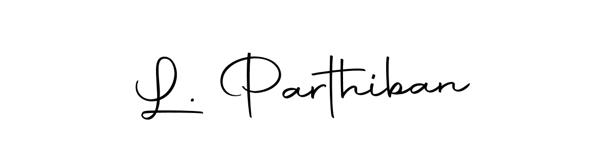 Create a beautiful signature design for name L. Parthiban. With this signature (Autography-DOLnW) fonts, you can make a handwritten signature for free. L. Parthiban signature style 10 images and pictures png