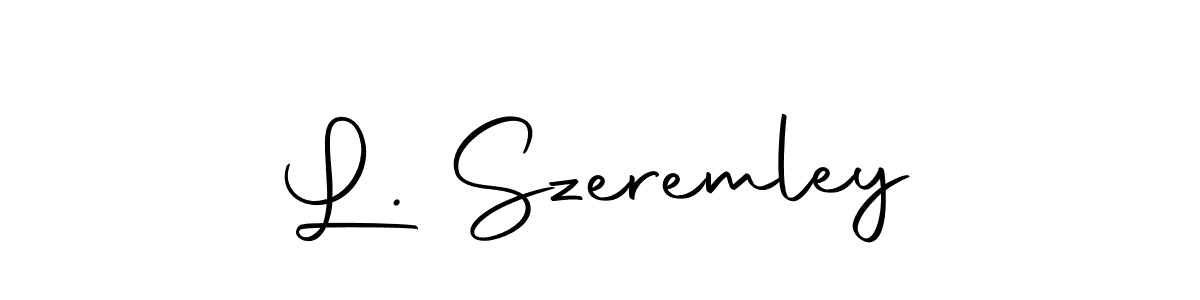 How to make L. Szeremley name signature. Use Autography-DOLnW style for creating short signs online. This is the latest handwritten sign. L. Szeremley signature style 10 images and pictures png