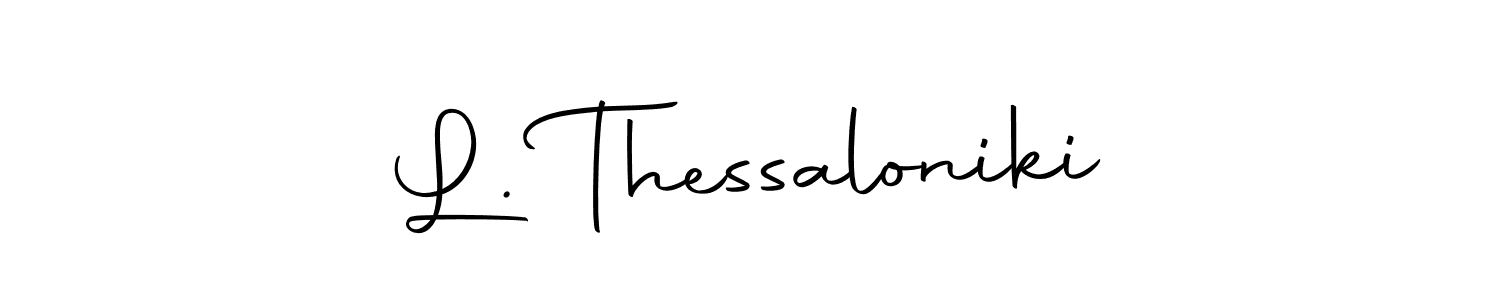 L. Thessaloniki stylish signature style. Best Handwritten Sign (Autography-DOLnW) for my name. Handwritten Signature Collection Ideas for my name L. Thessaloniki. L. Thessaloniki signature style 10 images and pictures png