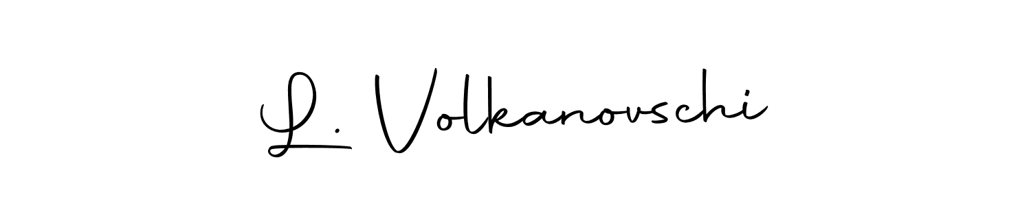 It looks lik you need a new signature style for name L. Volkanovschi. Design unique handwritten (Autography-DOLnW) signature with our free signature maker in just a few clicks. L. Volkanovschi signature style 10 images and pictures png