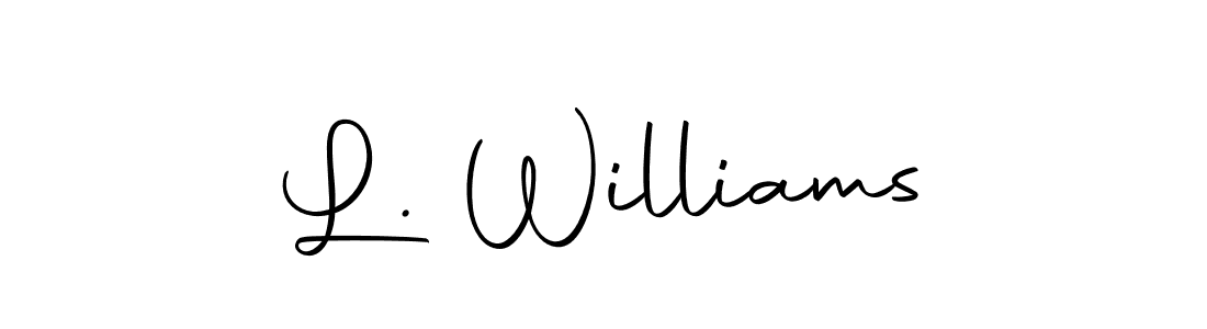 You should practise on your own different ways (Autography-DOLnW) to write your name (L. Williams) in signature. don't let someone else do it for you. L. Williams signature style 10 images and pictures png