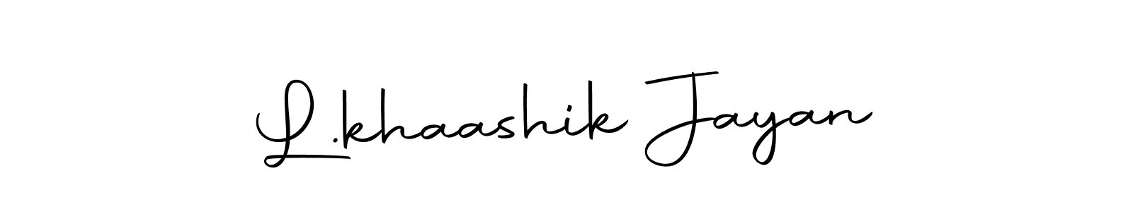 Make a beautiful signature design for name L.khaashik Jayan. With this signature (Autography-DOLnW) style, you can create a handwritten signature for free. L.khaashik Jayan signature style 10 images and pictures png