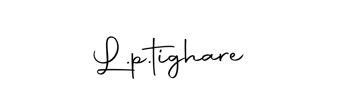 Create a beautiful signature design for name L.p.tighare. With this signature (Autography-DOLnW) fonts, you can make a handwritten signature for free. L.p.tighare signature style 10 images and pictures png