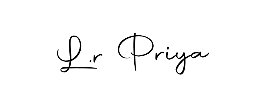 The best way (Autography-DOLnW) to make a short signature is to pick only two or three words in your name. The name L.r Priya include a total of six letters. For converting this name. L.r Priya signature style 10 images and pictures png