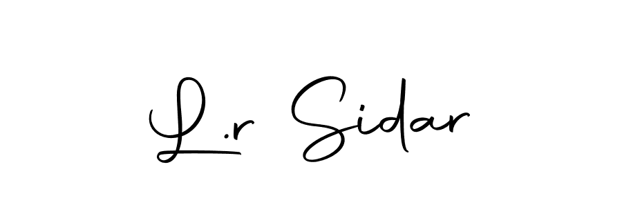 if you are searching for the best signature style for your name L.r Sidar. so please give up your signature search. here we have designed multiple signature styles  using Autography-DOLnW. L.r Sidar signature style 10 images and pictures png