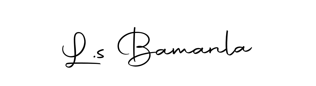 The best way (Autography-DOLnW) to make a short signature is to pick only two or three words in your name. The name L.s Bamanla include a total of six letters. For converting this name. L.s Bamanla signature style 10 images and pictures png