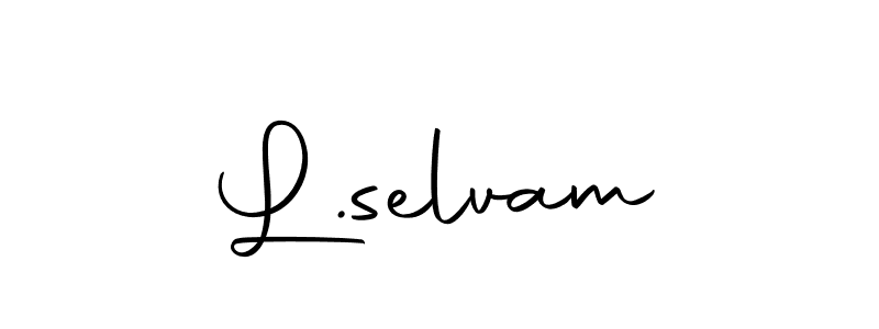 You should practise on your own different ways (Autography-DOLnW) to write your name (L.selvam) in signature. don't let someone else do it for you. L.selvam signature style 10 images and pictures png