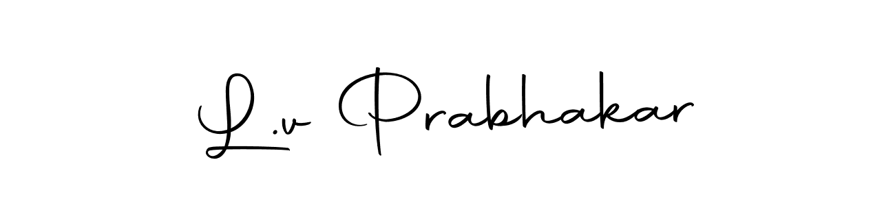 Use a signature maker to create a handwritten signature online. With this signature software, you can design (Autography-DOLnW) your own signature for name L.v Prabhakar. L.v Prabhakar signature style 10 images and pictures png