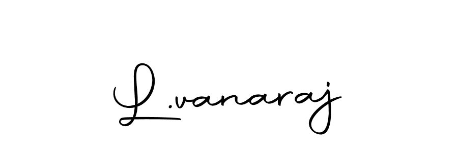 How to make L.vanaraj name signature. Use Autography-DOLnW style for creating short signs online. This is the latest handwritten sign. L.vanaraj signature style 10 images and pictures png