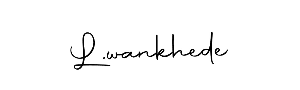 You should practise on your own different ways (Autography-DOLnW) to write your name (L.wankhede) in signature. don't let someone else do it for you. L.wankhede signature style 10 images and pictures png