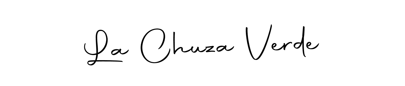 How to make La Chuza Verde name signature. Use Autography-DOLnW style for creating short signs online. This is the latest handwritten sign. La Chuza Verde signature style 10 images and pictures png