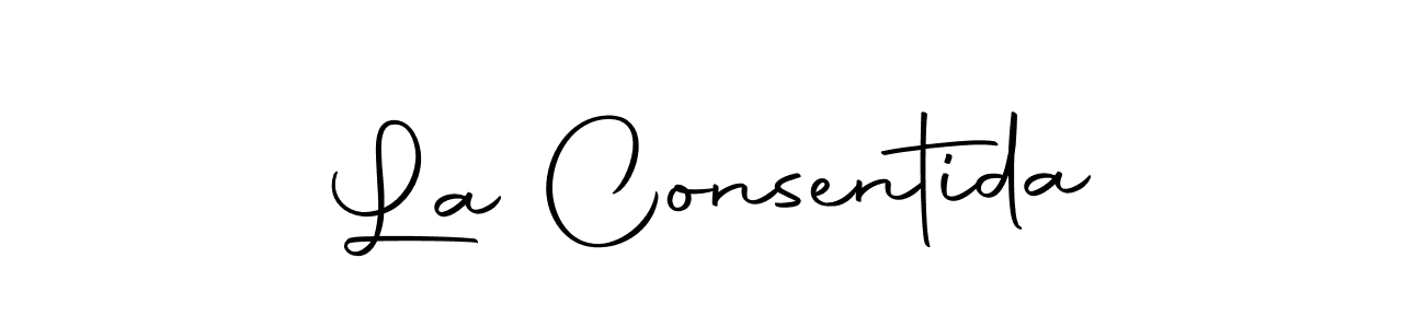 You should practise on your own different ways (Autography-DOLnW) to write your name (La Consentida) in signature. don't let someone else do it for you. La Consentida signature style 10 images and pictures png