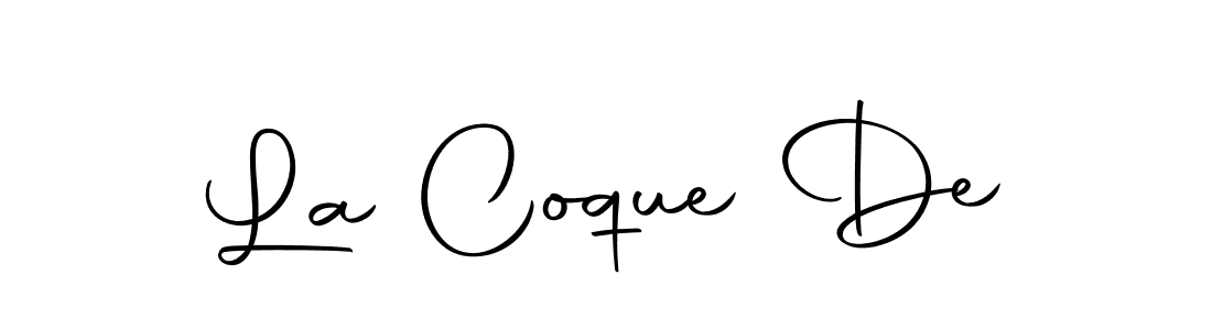 La Coque De stylish signature style. Best Handwritten Sign (Autography-DOLnW) for my name. Handwritten Signature Collection Ideas for my name La Coque De. La Coque De signature style 10 images and pictures png