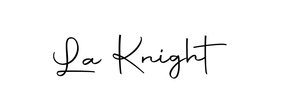 You should practise on your own different ways (Autography-DOLnW) to write your name (La Knight) in signature. don't let someone else do it for you. La Knight signature style 10 images and pictures png