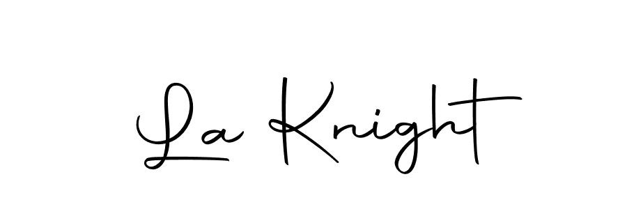 You should practise on your own different ways (Autography-DOLnW) to write your name (La Knight) in signature. don't let someone else do it for you. La Knight signature style 10 images and pictures png