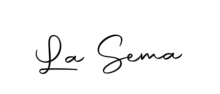 How to make La Sema name signature. Use Autography-DOLnW style for creating short signs online. This is the latest handwritten sign. La Sema signature style 10 images and pictures png