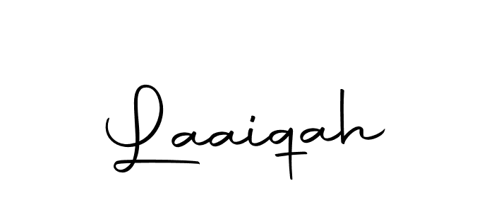 Design your own signature with our free online signature maker. With this signature software, you can create a handwritten (Autography-DOLnW) signature for name Laaiqah. Laaiqah signature style 10 images and pictures png