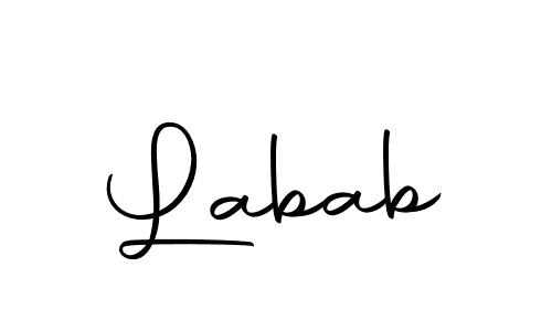 You should practise on your own different ways (Autography-DOLnW) to write your name (Labab) in signature. don't let someone else do it for you. Labab signature style 10 images and pictures png