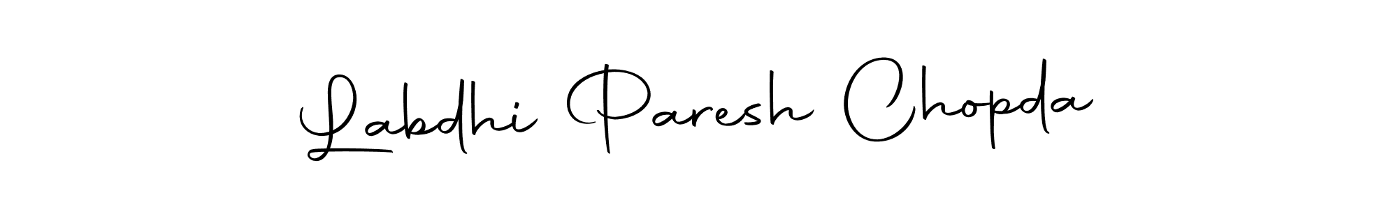 You should practise on your own different ways (Autography-DOLnW) to write your name (Labdhi Paresh Chopda) in signature. don't let someone else do it for you. Labdhi Paresh Chopda signature style 10 images and pictures png