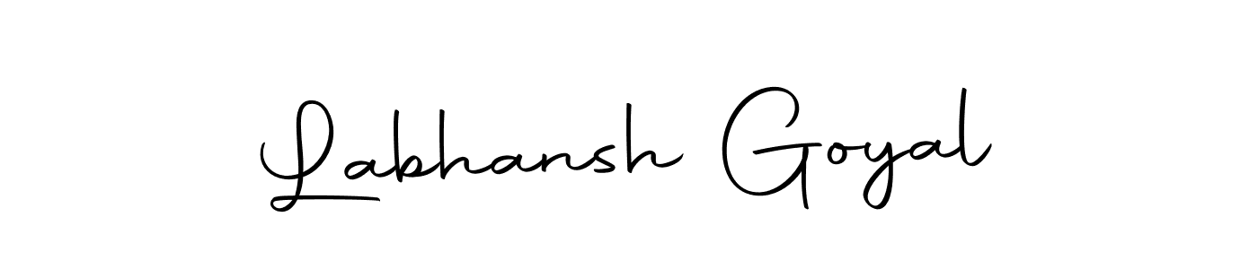 Design your own signature with our free online signature maker. With this signature software, you can create a handwritten (Autography-DOLnW) signature for name Labhansh Goyal. Labhansh Goyal signature style 10 images and pictures png