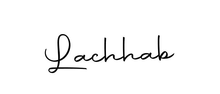 Make a beautiful signature design for name Lachhab. With this signature (Autography-DOLnW) style, you can create a handwritten signature for free. Lachhab signature style 10 images and pictures png