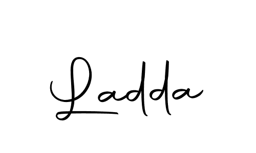 Design your own signature with our free online signature maker. With this signature software, you can create a handwritten (Autography-DOLnW) signature for name Ladda. Ladda signature style 10 images and pictures png