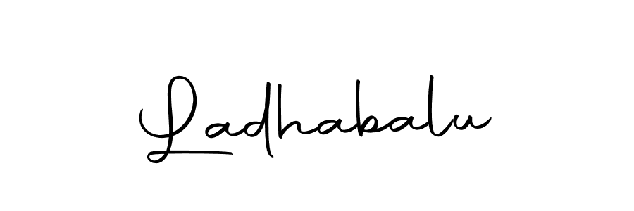 Use a signature maker to create a handwritten signature online. With this signature software, you can design (Autography-DOLnW) your own signature for name Ladhabalu. Ladhabalu signature style 10 images and pictures png