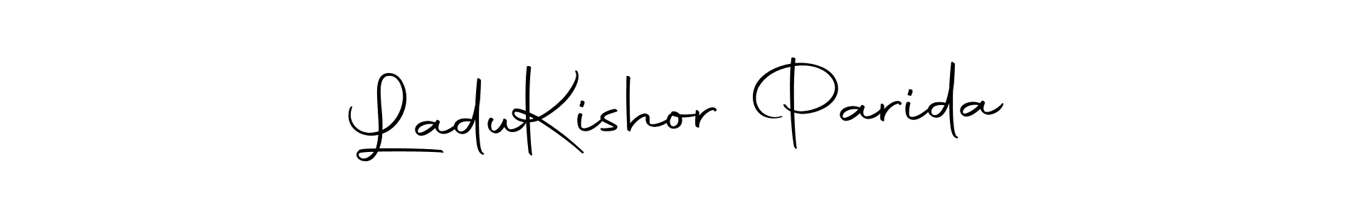 The best way (Autography-DOLnW) to make a short signature is to pick only two or three words in your name. The name Ladu  Kishor Parida include a total of six letters. For converting this name. Ladu  Kishor Parida signature style 10 images and pictures png