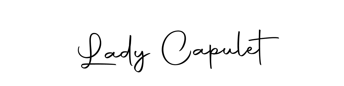 Design your own signature with our free online signature maker. With this signature software, you can create a handwritten (Autography-DOLnW) signature for name Lady Capulet. Lady Capulet signature style 10 images and pictures png