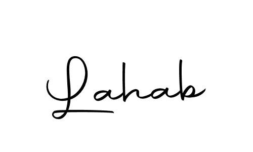 Create a beautiful signature design for name Lahab. With this signature (Autography-DOLnW) fonts, you can make a handwritten signature for free. Lahab signature style 10 images and pictures png