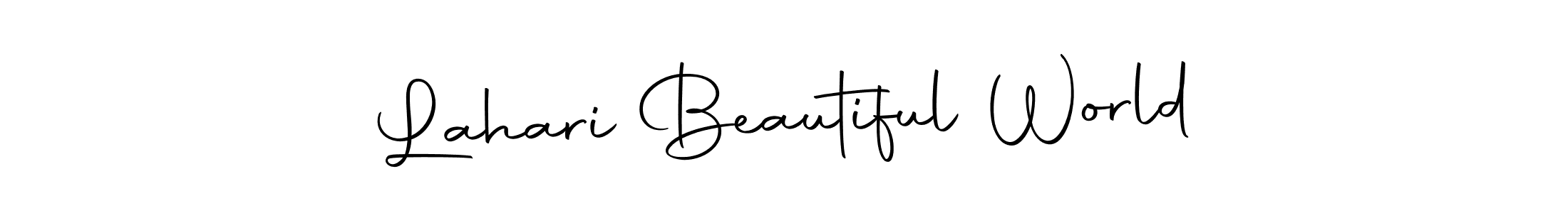 How to Draw Lahari Beautiful World signature style? Autography-DOLnW is a latest design signature styles for name Lahari Beautiful World. Lahari Beautiful World signature style 10 images and pictures png