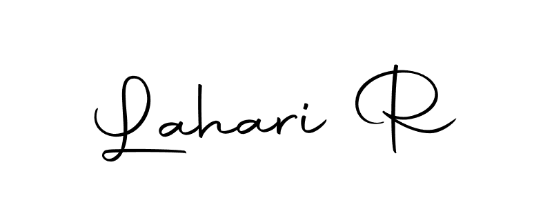 Lahari R stylish signature style. Best Handwritten Sign (Autography-DOLnW) for my name. Handwritten Signature Collection Ideas for my name Lahari R. Lahari R signature style 10 images and pictures png