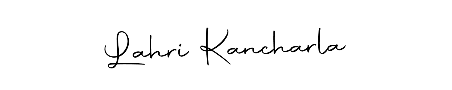 Lahri Kancharla stylish signature style. Best Handwritten Sign (Autography-DOLnW) for my name. Handwritten Signature Collection Ideas for my name Lahri Kancharla. Lahri Kancharla signature style 10 images and pictures png