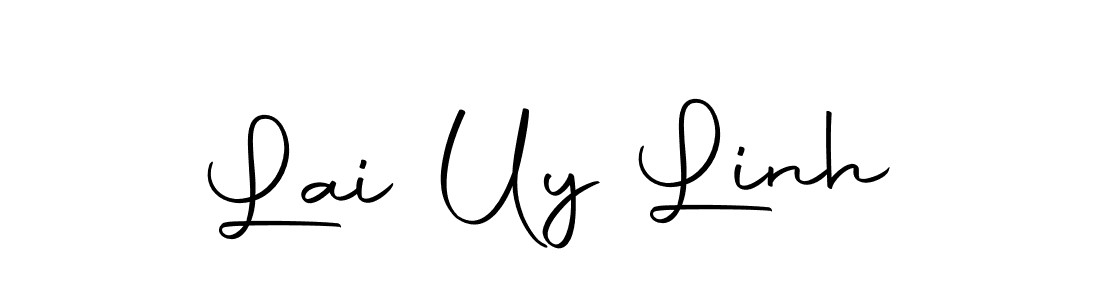 Create a beautiful signature design for name Lai Uy Linh. With this signature (Autography-DOLnW) fonts, you can make a handwritten signature for free. Lai Uy Linh signature style 10 images and pictures png