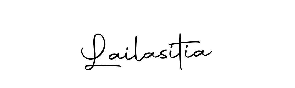 Use a signature maker to create a handwritten signature online. With this signature software, you can design (Autography-DOLnW) your own signature for name Lailasitia. Lailasitia signature style 10 images and pictures png