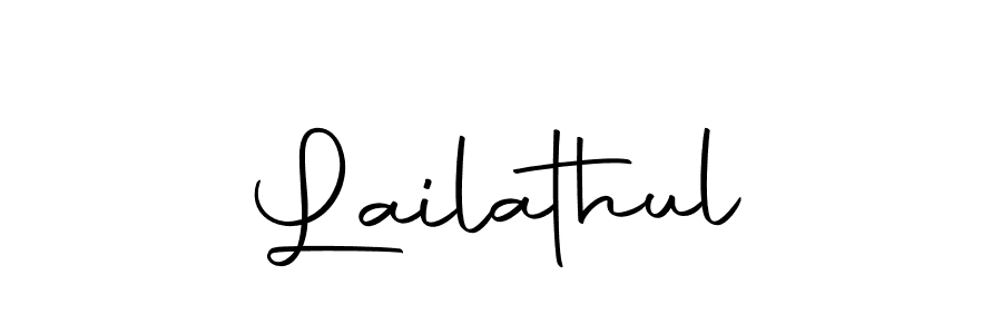 Create a beautiful signature design for name Lailathul. With this signature (Autography-DOLnW) fonts, you can make a handwritten signature for free. Lailathul signature style 10 images and pictures png