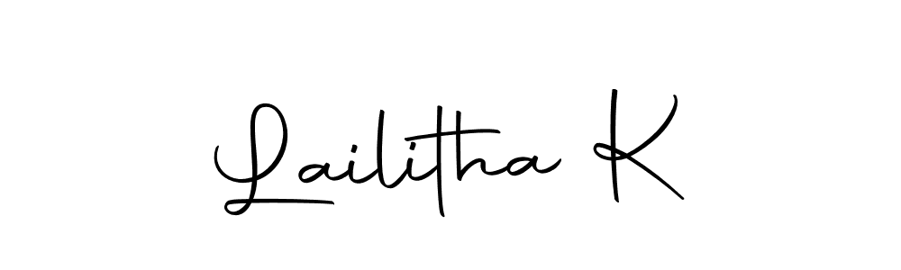 Make a beautiful signature design for name Lailitha K. With this signature (Autography-DOLnW) style, you can create a handwritten signature for free. Lailitha K signature style 10 images and pictures png