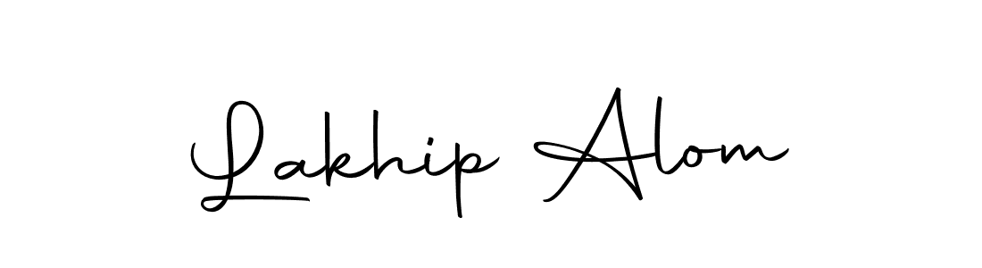 You should practise on your own different ways (Autography-DOLnW) to write your name (Lakhip Alom) in signature. don't let someone else do it for you. Lakhip Alom signature style 10 images and pictures png