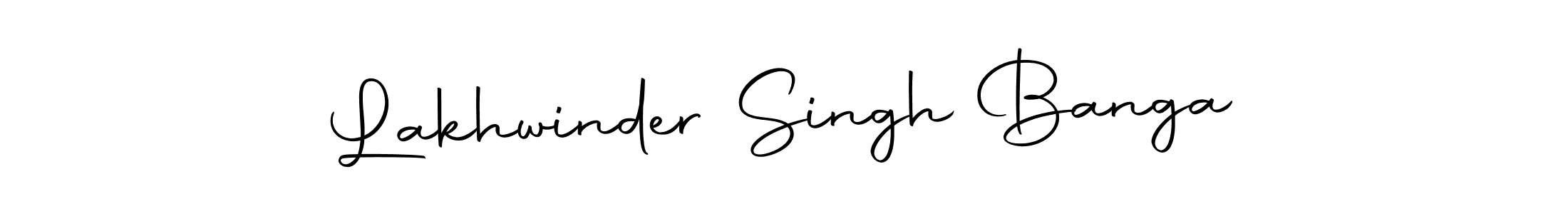 How to make Lakhwinder Singh Banga name signature. Use Autography-DOLnW style for creating short signs online. This is the latest handwritten sign. Lakhwinder Singh Banga signature style 10 images and pictures png