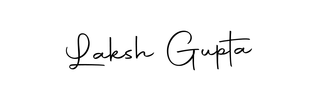 How to make Laksh Gupta name signature. Use Autography-DOLnW style for creating short signs online. This is the latest handwritten sign. Laksh Gupta signature style 10 images and pictures png