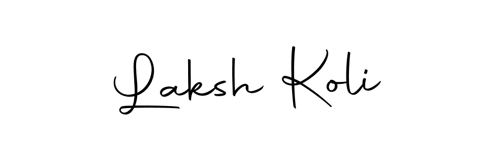 Similarly Autography-DOLnW is the best handwritten signature design. Signature creator online .You can use it as an online autograph creator for name Laksh Koli. Laksh Koli signature style 10 images and pictures png
