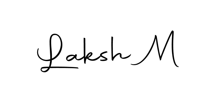 Laksh M stylish signature style. Best Handwritten Sign (Autography-DOLnW) for my name. Handwritten Signature Collection Ideas for my name Laksh M. Laksh M signature style 10 images and pictures png