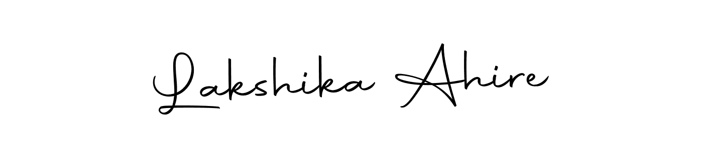 if you are searching for the best signature style for your name Lakshika Ahire. so please give up your signature search. here we have designed multiple signature styles  using Autography-DOLnW. Lakshika Ahire signature style 10 images and pictures png