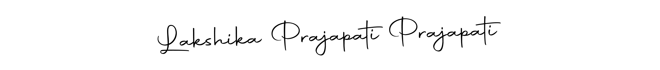 Autography-DOLnW is a professional signature style that is perfect for those who want to add a touch of class to their signature. It is also a great choice for those who want to make their signature more unique. Get Lakshika Prajapati Prajapati name to fancy signature for free. Lakshika Prajapati Prajapati signature style 10 images and pictures png