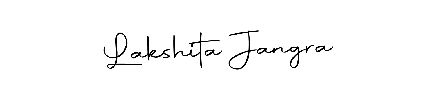 How to make Lakshita Jangra name signature. Use Autography-DOLnW style for creating short signs online. This is the latest handwritten sign. Lakshita Jangra signature style 10 images and pictures png