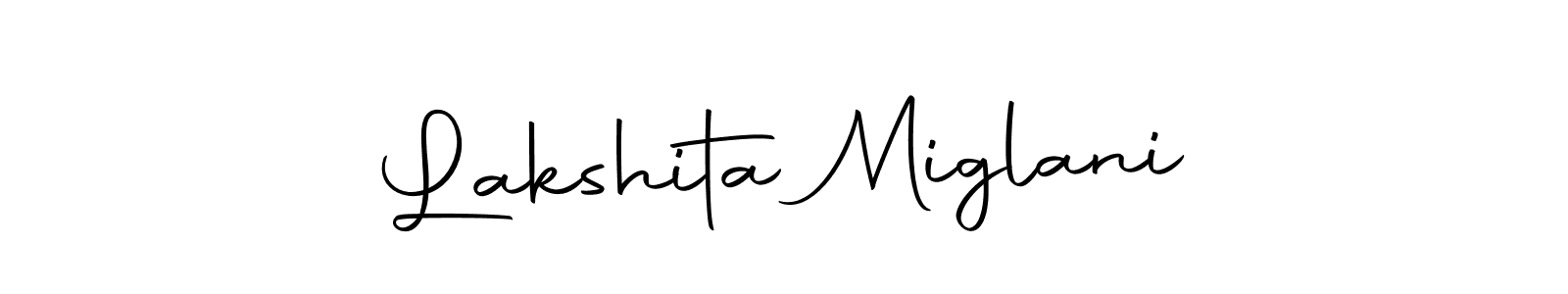 Design your own signature with our free online signature maker. With this signature software, you can create a handwritten (Autography-DOLnW) signature for name Lakshita Miglani. Lakshita Miglani signature style 10 images and pictures png