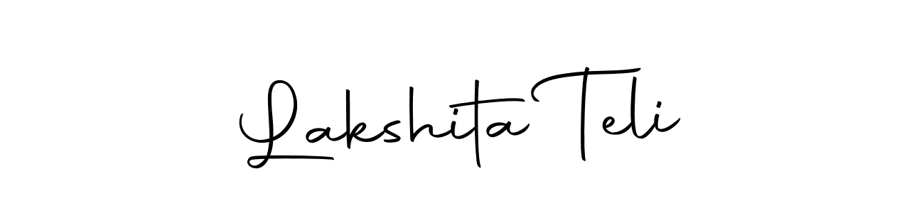 Create a beautiful signature design for name Lakshita Teli. With this signature (Autography-DOLnW) fonts, you can make a handwritten signature for free. Lakshita Teli signature style 10 images and pictures png